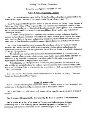 By Laws Page 1